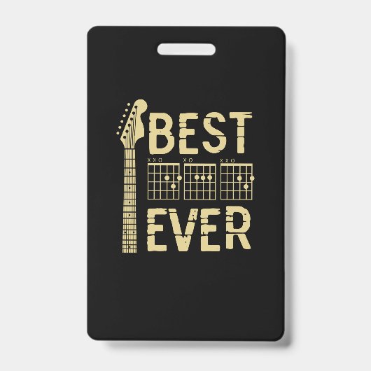 Grandfather Quotes | Best Dad Guitar Ever Badge (Voorzijde)