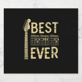 Grandfather Quotes | Best Dad Guitar Ever Bier Etiket (Enkel label)
