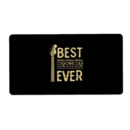 Grandfather Quotes | Best Dad Guitar Ever Etiket (Voorkant)