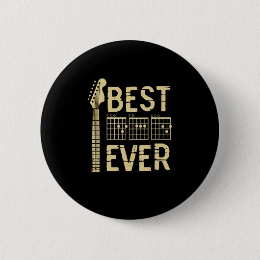 Grandfather Quotes | Best Dad Guitar Ever Ronde Button 5,7 Cm (Voorkant)
