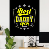 Grandfather Quotes | Best Daddy Ever Poster (Thuiskantoor)
