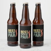 Grandfather Quotes | Best Papa By Par Golf Bier Etiket (Flessen)