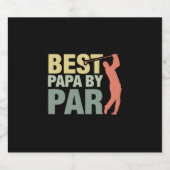 Grandfather Quotes | Best Papa By Par Golf Bier Etiket (Enkel label)