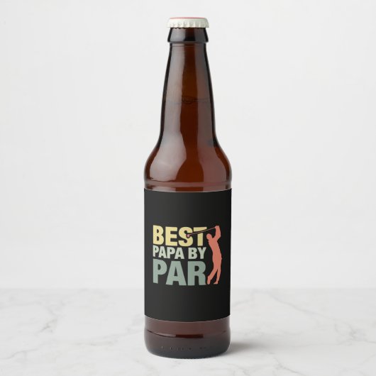 Grandfather Quotes | Best Papa By Par Golf Bier Etiket (Voorkant)