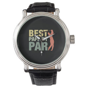 Grandfather Quotes   Best Papa By Par Golf Horloge