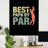 Grandfather Quotes | Best Papa By Par Golf Poster (Thuiskantoor)