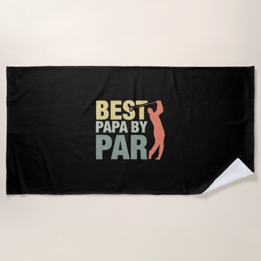 Grandfather Quotes | Best Papa By Par Golf Strandlaken (Voorkant)