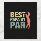Grandfather Quotes | Best Papa By Par Golf Wijn Etiket (Enkel label)