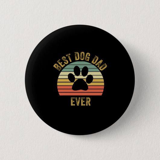 Grandfather Quotes | Beste hond-pap ooit Ronde Button 5,7 Cm (Voorkant)