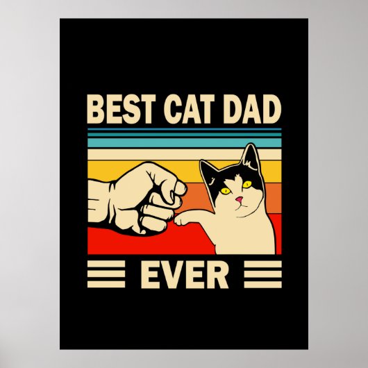 Grandfather Quotes | Beste kattevader ooit Poster (Voorkant)