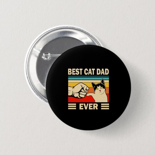 Grandfather Quotes | Beste kattevader ooit Ronde Button 5,7 Cm (Voorkant /achterkant)