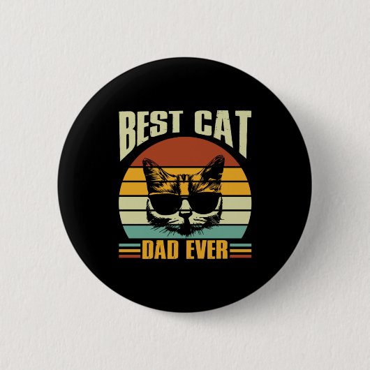 Grandfather Quotes | Beste kattevader ooit Ronde Button 5,7 Cm (Voorkant)