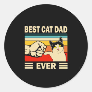 Grandfather Quotes Beste kattevader ooit Ronde Sticker