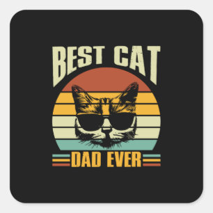 Grandfather Quotes   Beste kattevader ooit Vierkante Sticker