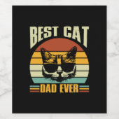 Grandfather Quotes | Beste kattevader ooit Wijn Etiket (Enkel label)