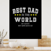 Grandfather Quotes | Beste vader ter wereld Poster (Keuken)