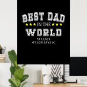 Grandfather Quotes | Beste vader ter wereld Poster (Thuiskantoor)