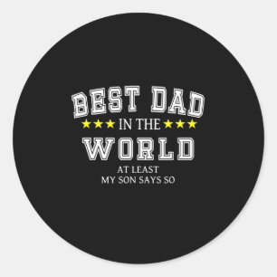 Grandfather Quotes   Beste vader ter wereld Ronde Sticker