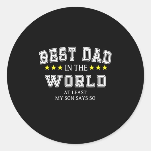 Grandfather Quotes | Beste vader ter wereld Ronde Sticker (Voorkant)