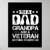 Grandfather Quotes | I Am A Dad And A Veteran Poster (Voorkant)