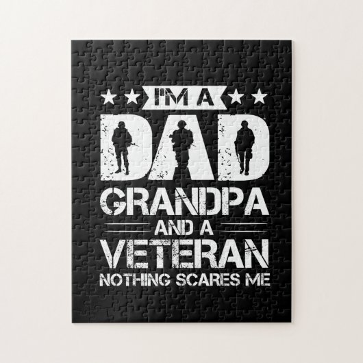 Grandfather Quotes | Ik ben vader en veteraan Legpuzzel (Verticaal)