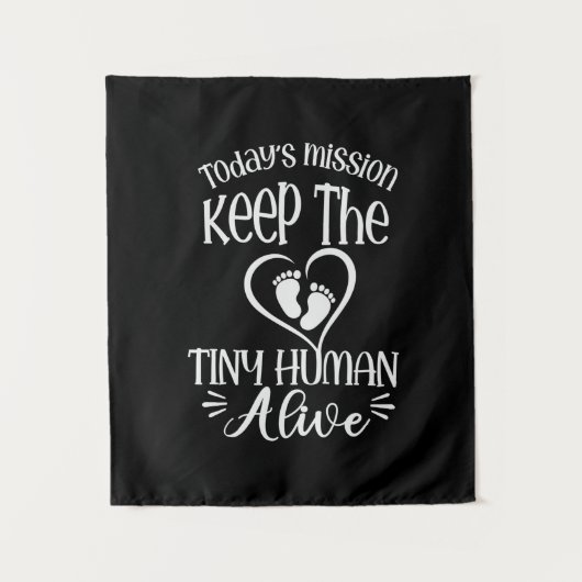 Grandfather Quotes | Keep The Tiny Human Alive Wandkleed (Voorkant)