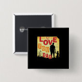 Grandfather Quotes | Liefde van je vader Vierkante Button 5,1 Cm (Voorkant /achterkant)