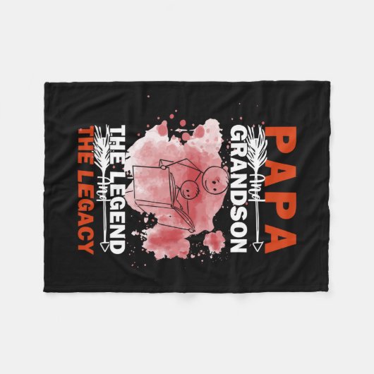 Grandfather Quotes | Papa And Grandson Fleece Deken (Voorkant (Horizontaal))