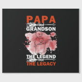 Grandfather Quotes | Papa en Grandson Cadeaupapier (Vlak)