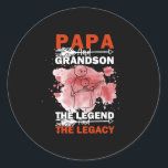 Grandfather Quotes | Papa en Grandson Ronde Sticker<br><div class="desc">Grandfather Quotes | Papa en Grandson</div>