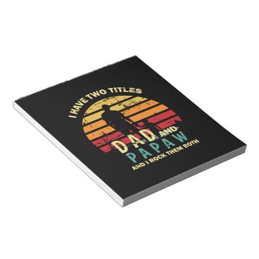 Grandfather Quotes | Papa en Papa die ik heb geget Notitieblok (Schuin)