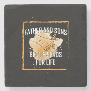 Grandfather Quotes Vader en Sons Beste Vriend Stenen Onderzetter