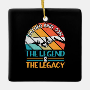 Grandfather Quotes Vader en zoon De Legende Keramisch Ornament