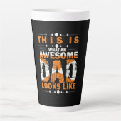 Grandfather Quotes | Wat een Geweldige vader Latte Mok (Voorkant)