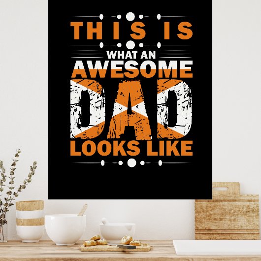 Grandfather Quotes | Wat een Geweldige vader Poster (Keuken)