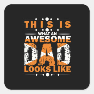 Grandfather Quotes Wat een Geweldige vader Vierkante Sticker