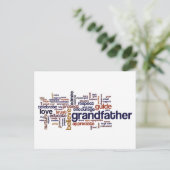 Grandfather Word Cloud Briefkaart (Staand voorkant)