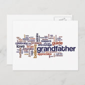 Grandfather Word Cloud Briefkaart (Voorkant / Achterkant)