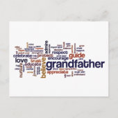 Grandfather Word Cloud Briefkaart (Voorkant)