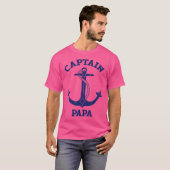 Grandfather'S Day Nautical Anchor Captain Papa T-shirt (Voorkant volledig)