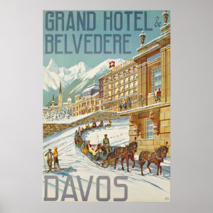 Grandhotel Belvedere Davos Graubünden Zwitserse Al Poster