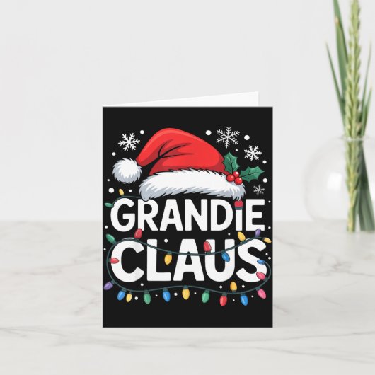 Grandie Claus Matching Family Christmas Holiday Pa Kaart (Voorkant)