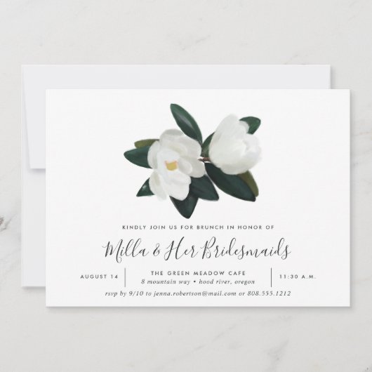 Grandiflora Bridesmaids Brunch Invitation Kaart (Voorkant)