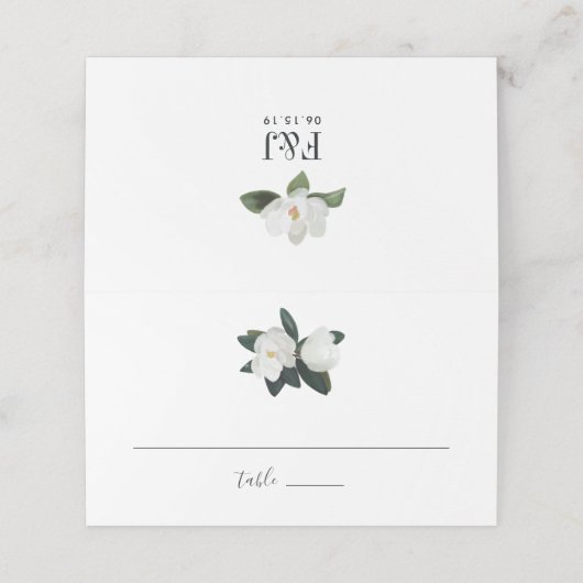 Grandiflora bruiloft plaatskaartje (Buitenkant ongevouwen)