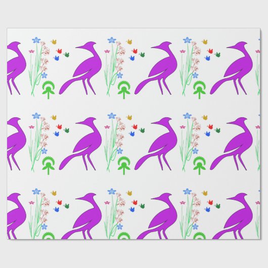 grandiose vogel cadeaupapier (Vlak)