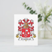 Grandjean Family Crest Briefkaart (Staand voorkant)