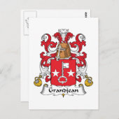 Grandjean Family Crest Briefkaart (Voorkant / Achterkant)