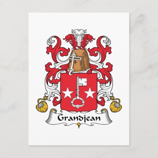 Grandjean Family Crest Briefkaart (Voorkant)