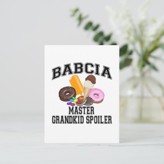Grandkid Spoiler Babcia Briefkaart (Staand voorkant)