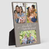 Grandkids Make Life Grand 3 Photo Collage Plaque Fotoplaat (Zijkant)